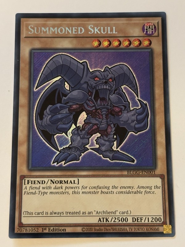 ☆ BLGG-EN001 Summoned Skull Chibi Art Secret Rare 1st YuGiOh ☆