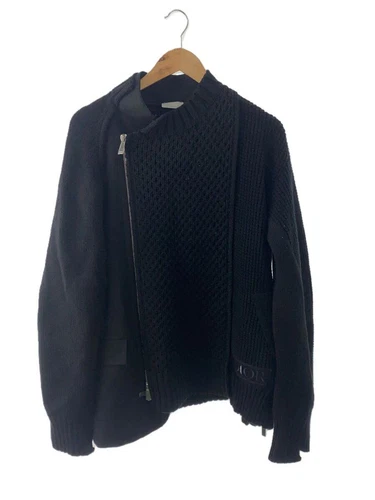 Giacca ibrida Christian Dior altra maglia S cotone nero tinta unita 213M439AT453 usata