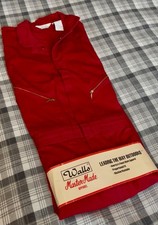 Walls Coveralls 48 Regular Master Made Red Mechanic Work Wear Short Sleeve