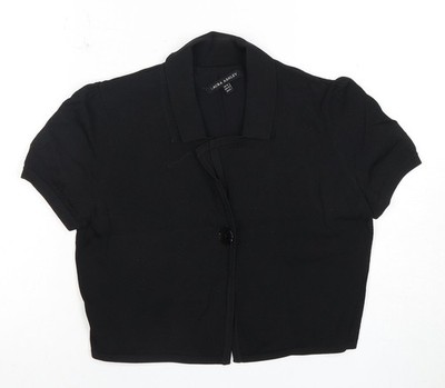 Schwarze Damenstrickjacke UK 10 normal Laura Ashley