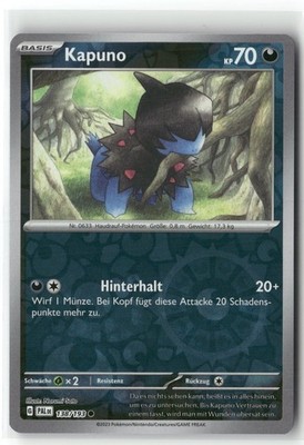 Pokemon Scarlet & Violet Paldea Evolved Kapuno #138/193 Reverse Holo DE
