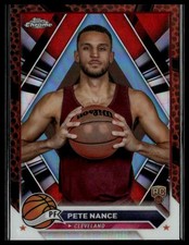 Pete Nance Topps Chrome 2023-24 #144 Orange Basketball Refractor RC Cavaliers