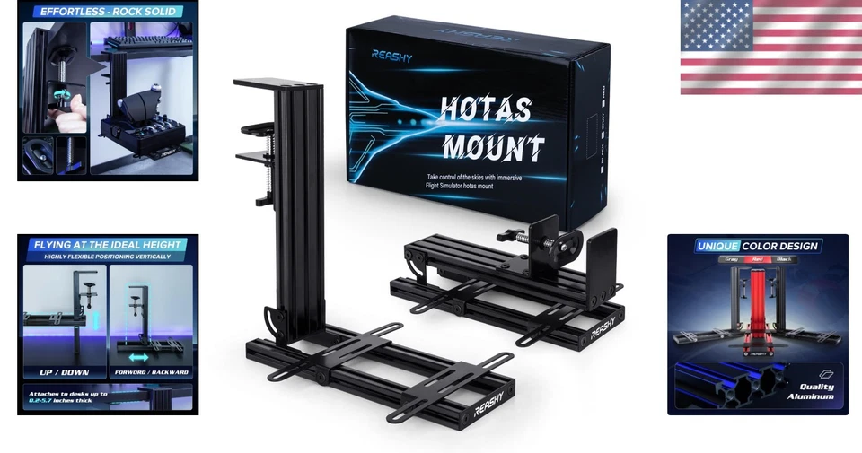 Aluminum Joystick Mount for Logitech & Thrustmaster - Adjustable Desktop Stand - Image 2 of 4