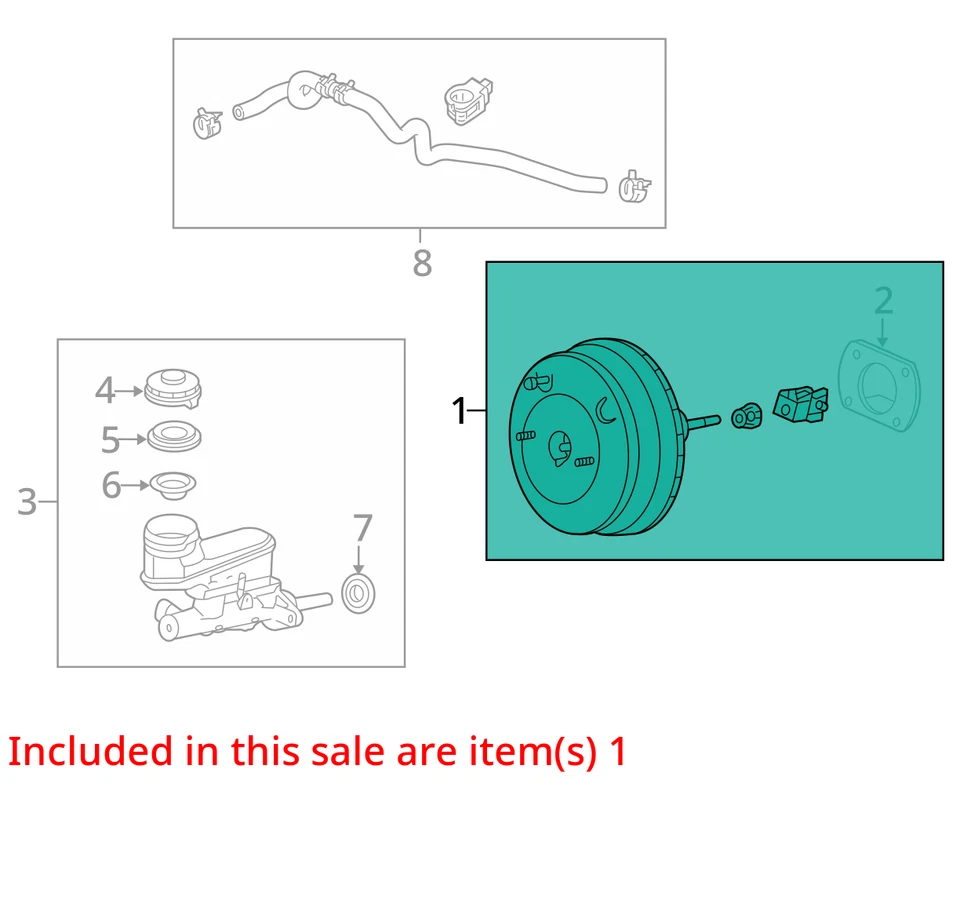 Honda Crosstour 2013 potenciador de freno OEM 143 k millas - LKQ411420562 Foto 4 de 4
