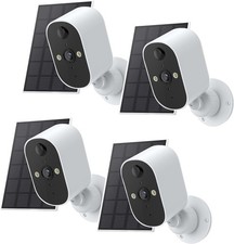 4Pack 4MP WiFi Surveillance IP Camera 1080P Wireless Solar Camera Home Security