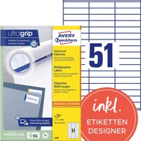 1 Bis 20X Avery Zweckform Universal-Etiketten, 70 X 16,9 Mm, Weiß Bis 21% Rabatt