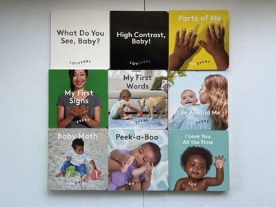 Lovevery Board Book Bundle Lot of 9 Baby Play First Signs Words Math Textures