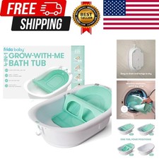 4-in-1 Grow-with-Me Baby Bathtub, Baby Tub for Newborns to Toddler with Remov...