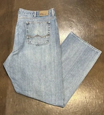 Wrangler Relaxed Fit Men’s Denim Jeans, 100% Cotton, 42W x 32L , Boot Cut.