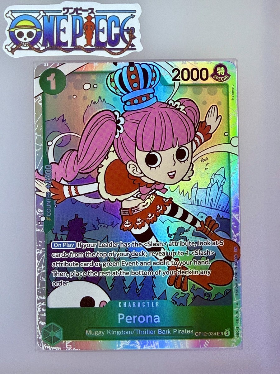One Piece Card Game🏴‍☠️COLOR: GREEN OP12-034 PERONA SR FOIL NM