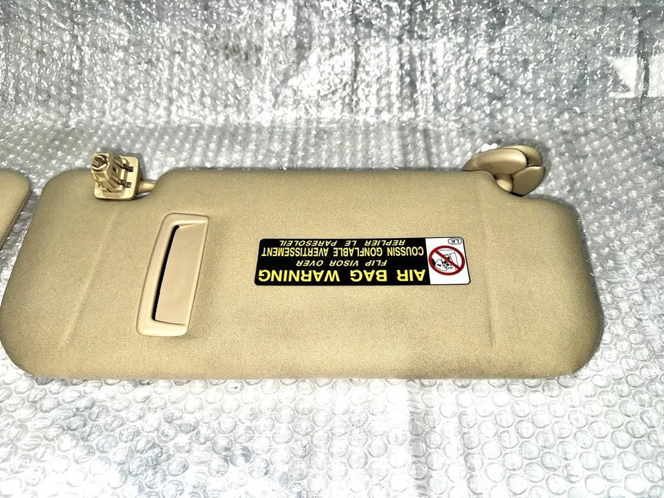 Conjunto de quebra-sol dianteiro esquerdo e direito Lexus IS250 2014-2015 bege bronzeado fabricante de equipamento original - Imagem 2 de 4