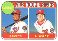 2018 Topps Heritage #135 Raudy Read RC Erick Fedde RC Washington Nationals