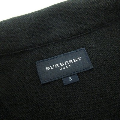 Burberry Golf Pique Half Zip Polo Shirt Black Women's Size 3 | eBay