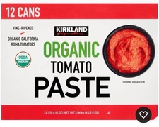 Kirkland Signature Organic Tomato Paste, 6 Ounce (12 Count)