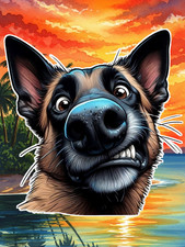 German Shepherd Dog 6" High Quality Vinyl Sticker