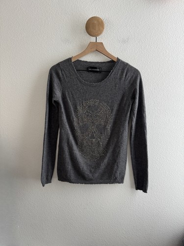 Zadig & Voltaire Deluxe Cashmere Crystal Skull Sweater