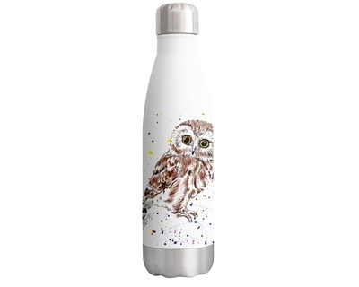 Eulen Eule Tiere Flasche doppelwandig isoliert Edelstahl 500ml v2