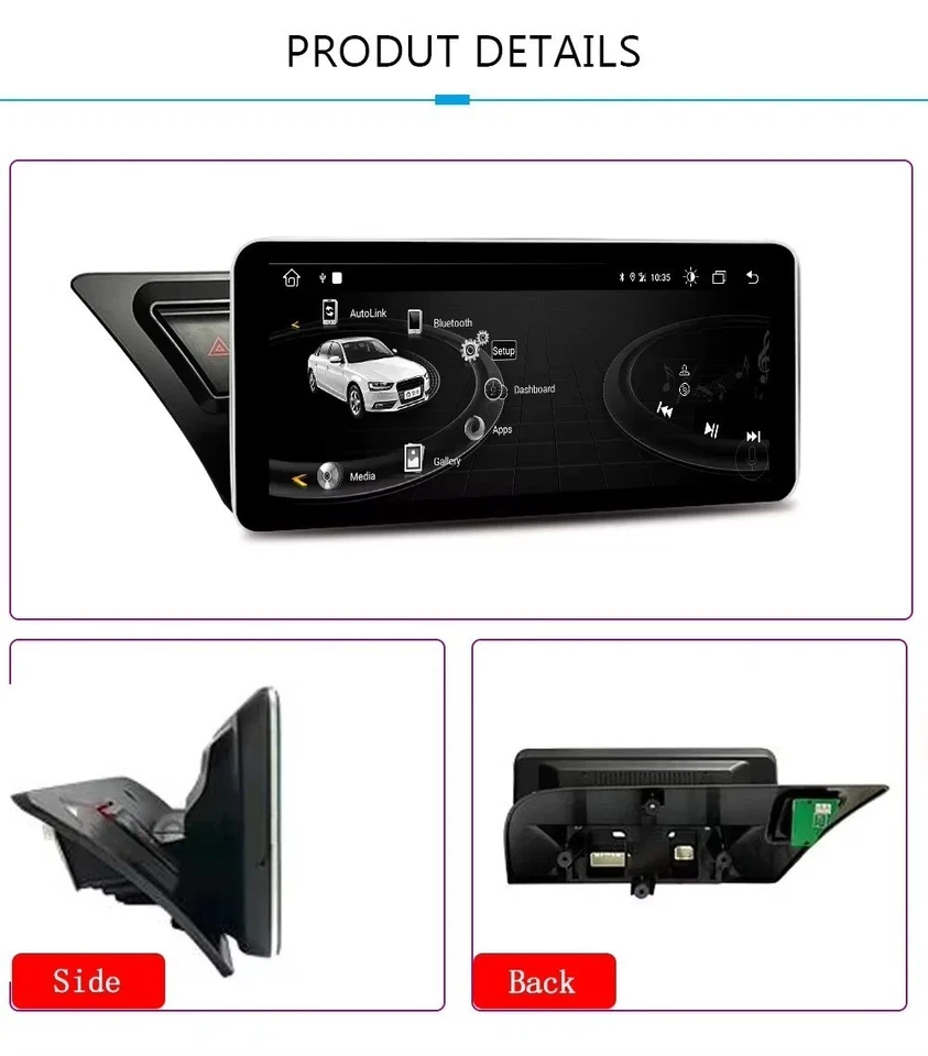 Stereo Audi A4 B8 A5 2009-2017 Autoradio GPS Carplay Android Auto 1 Din 4 + 32GB - Immagine 2 di 4