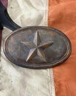 Ultra Rare Civil War Texas Star Confederate CSA Oval Belt Buckle