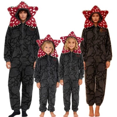Stranger Things Demogorgon-Pyjama aus Baumwolle warm Lounge-Wear Nachtwäsche Neu