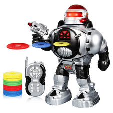 Robot Talking Shooter Robot Fires Discs Dances Radio Remote Control For Kids