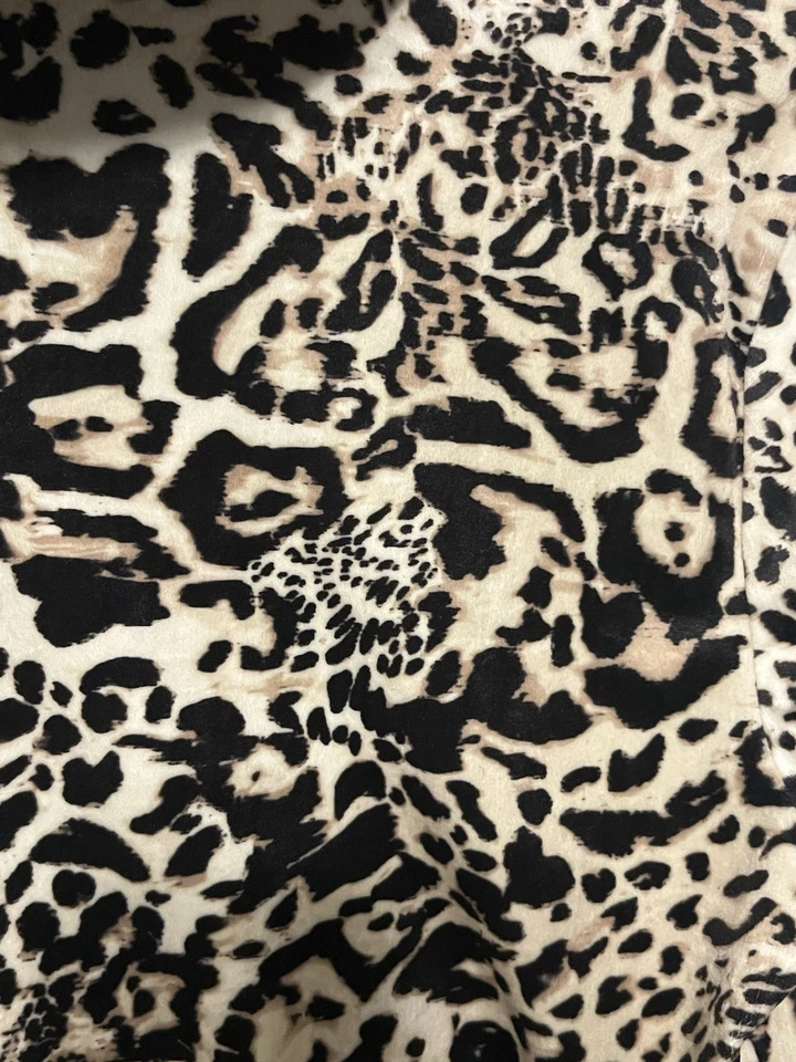 NWT Juicy Couture Bling Velour Track Hoodie Jacket Womens Sz M Ocelot Leopard - Image 4 of 4