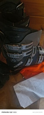 Tecnica Men's Black Gray Alpine Ski Boots with Metal Buckles Cuff Buckle
