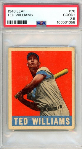 Ted Williams #76 1948 Leaf card