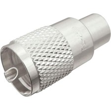 One Silver PL-259 UHF Male Solder Connector RG-8, LMR-400, And Other Coax 