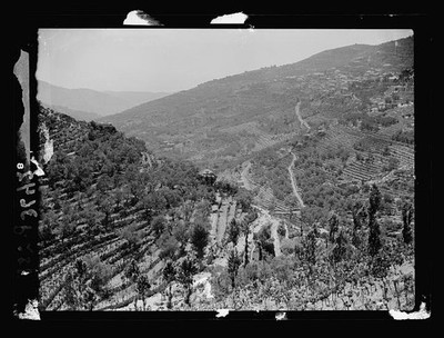 Photo:Beit Ed-Din Deir el-Kamr Lebanon 1920s Terraced Hillsides Landscape