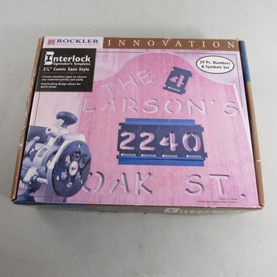 Rockler Interlock Signmaker's Templates 2 1/4'' Comic Sans Style 29 pc Number Set