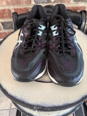 Size 10.5- ASICS GT 2000 7 Black Hot Pink W Dynamic Duomax