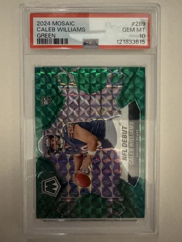 Panini 2024 Mosaic Caleb Williams #289 Green Mosaic Prizm Rookie PSA 10 Bears