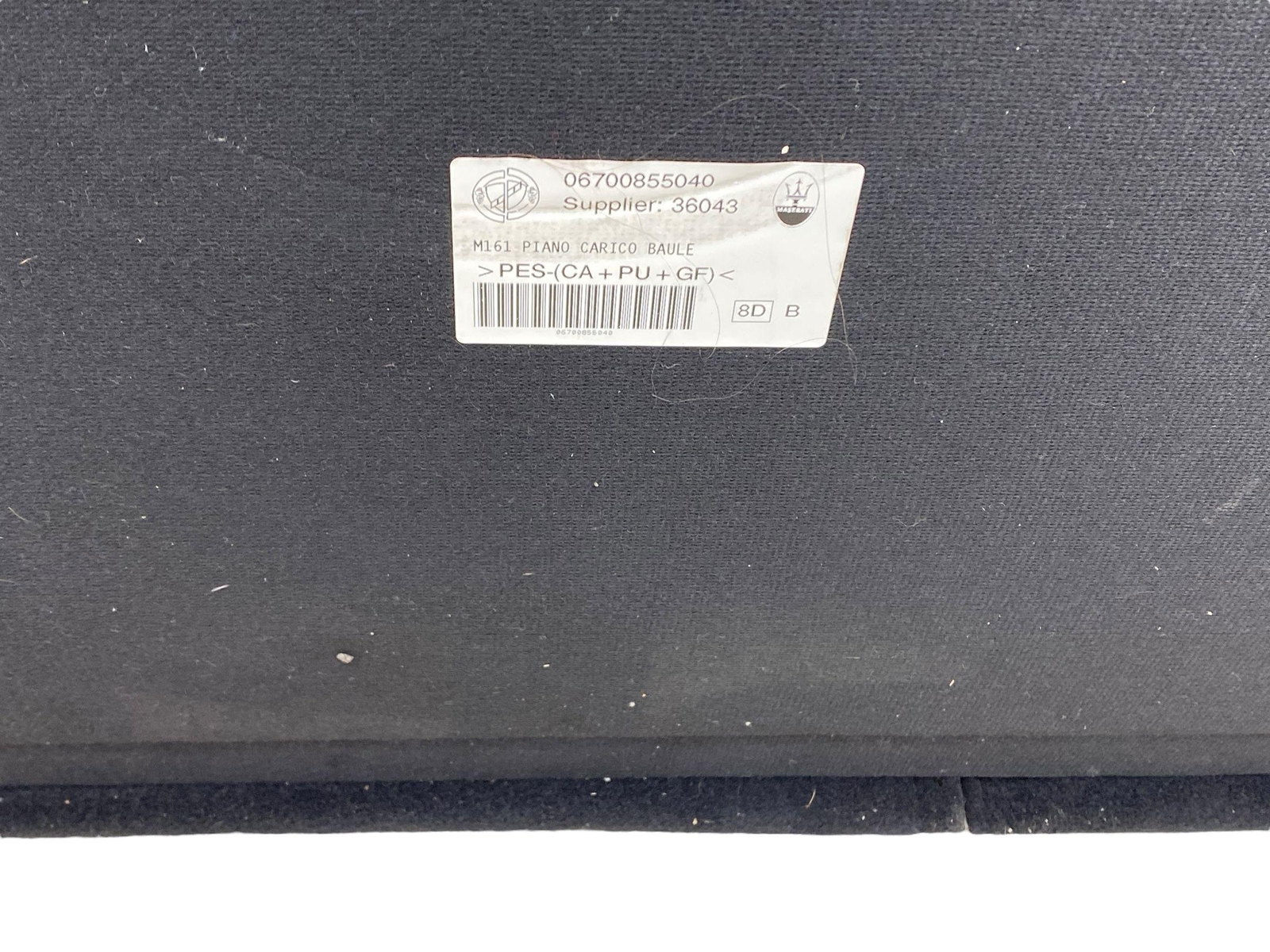 2017-2022 MASERATI LEVANTE REAR TRUNK CARGO AREA SPARE TIRE CARPET FLOOR COVER