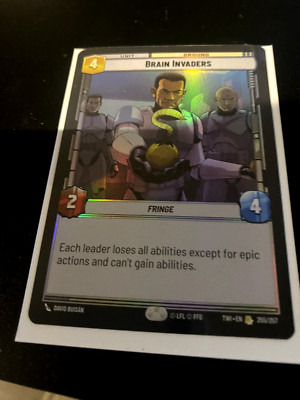 Brain Invaders  Star Wars Unlimited Twilight The Republic - Rare Holo