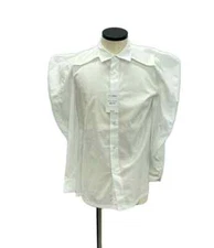 ISSEY MIYAKE Long Sleeve Dress Shirt White Size 2 good condition Pre-owned