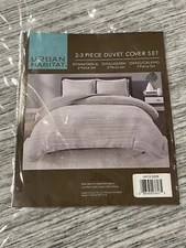 Urban Habitat 3 Piece Grey Duvet Cover Set King / Cal King