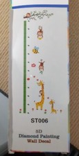 DIY Diamond Painting Kit Giraffe and Monkeys Growth Chart