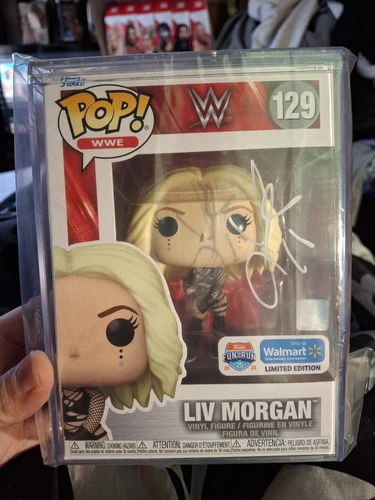 WWE FUNKO POP! Autograph Liv Morgan #129 Fun Run 25 Walmart Exclusive...