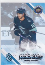 2023 UD NHCD..MATTY BENIERS..PROMINENT ROOKIES..CARD #NHCD-6..KRAKEN