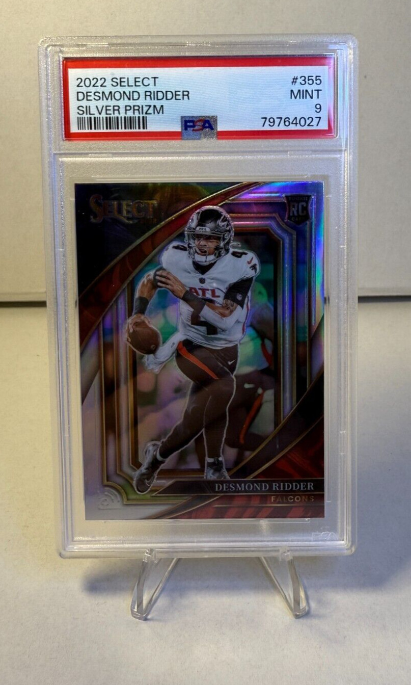 2022 Panini Select Suite Level Silver Prizm Desmond Ridder PSA 9 MINT Rookie RC