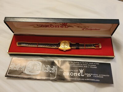 Vintage Cronel Cobra #836 Gokd Plated Swiss Made Rectangular Manual Wind Ladies