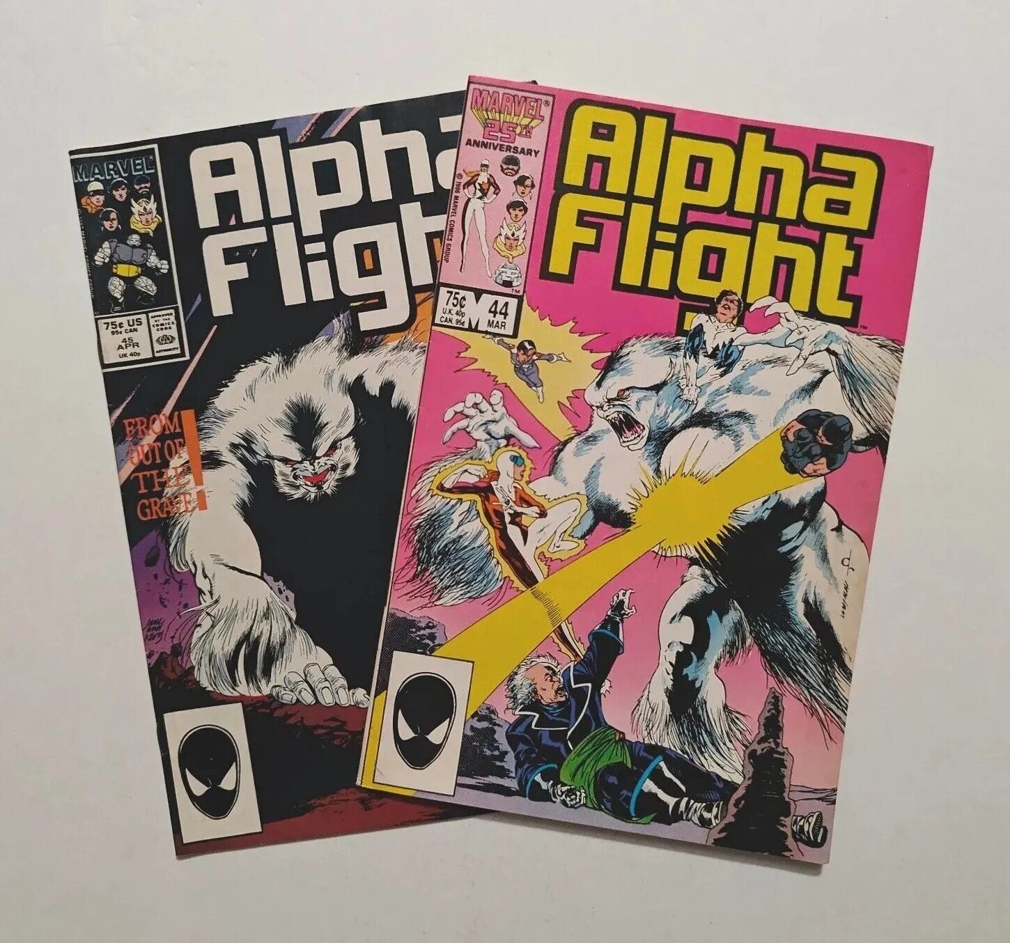 Alpha Flight Vol. 1 #44, #45 Mantlo, Ross 1987 Marvel Comic LOT SET of 2 Nice!
