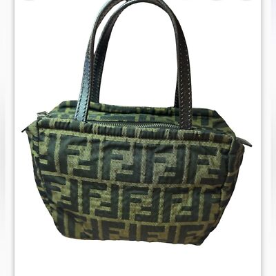 FENDI Vintage FF Logo Zucca Purse Bag satchel clutch mini bag