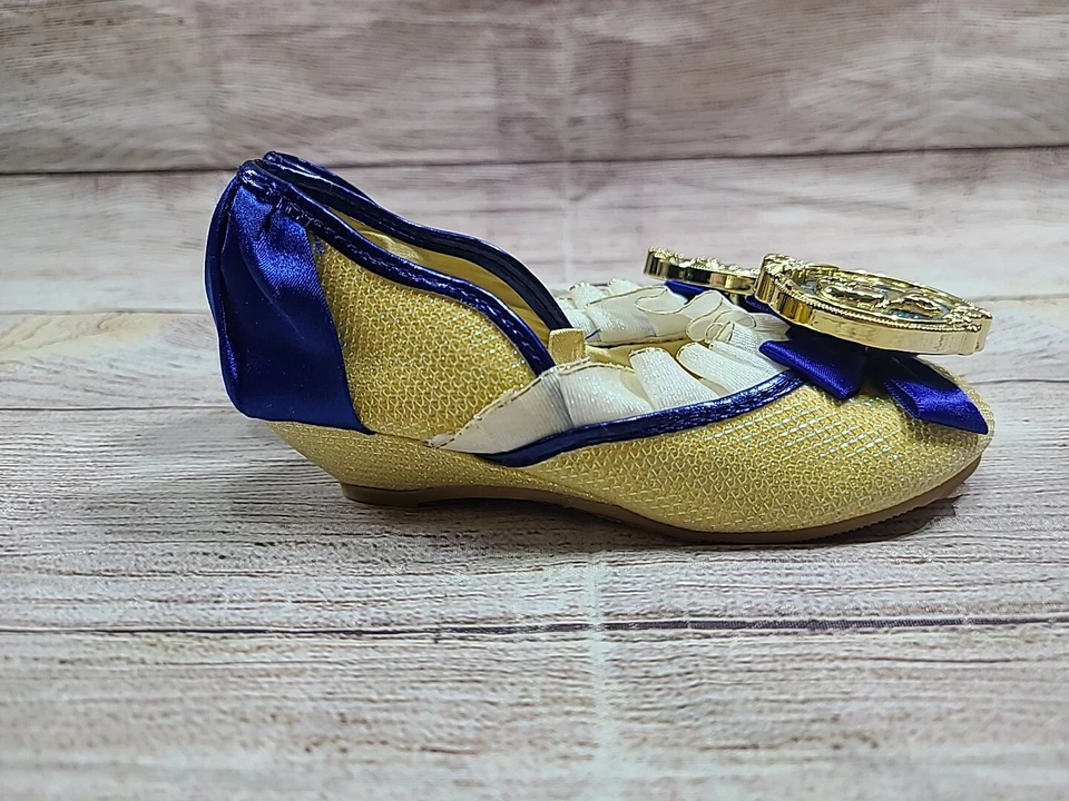 迪士尼商店白雪公主服装装扮童鞋美国 7/8 金色蓝色 — 第 3/4 张图片