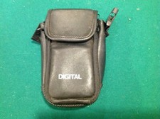 Leather case for electronics or camera, 6"x4"x2 1/2" black