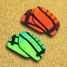US 2 Pairs Lenses Replacement for-Oakley Det Cord Polarized - Orange Red Green