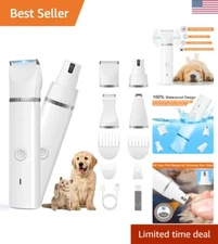 Cordless Pet Grooming Clippers - 11-Piece Kit for Dogs & Cats with Nail Grinder
