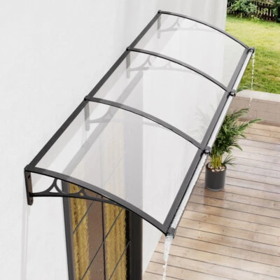 LIFELOOK Door Canopy Drainage Awning Shelter Patio Backyard Window Roof Rain Sink Cover