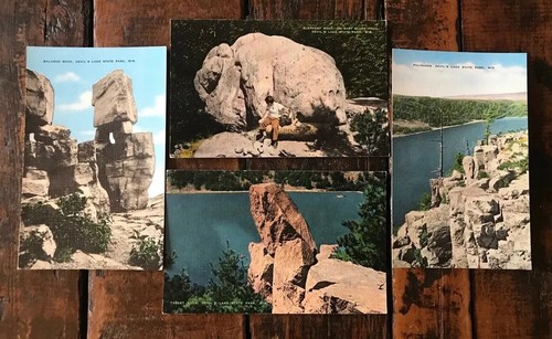 Vintage E. C. Krupp Co. Devil’s Lake WI Postcards 4 Different RPPC Ephemera - Picture 1 of 9